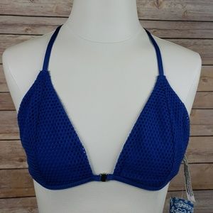 Mesh Free People Royal Blue Front Hook Bralette